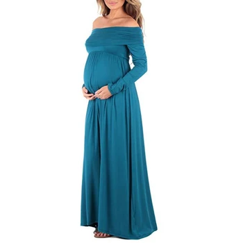 Платья для беременных без плеч, фотосессия, длительная фотосъемка беременности, платье для беременных с длинным рукавом, макси-платья для душа ребенка