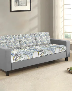 Сращивание синей и белой керамики, текстура чехла для диванных подушек, защита мебели, эластичный чехол для дивана, эластичные чехлы для диванов