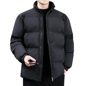Мужское осенне-зимнее хлопчатобумажное пальто, теплая удобная утепленная куртка с подкладкой, Новинка 2023 года, одежда большого размера