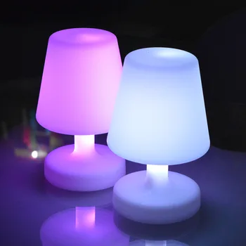 Дистанционные Красочные светодиодные ночники RGB Перезаряжаемые лампы для гостиной Грибовидные настольные лампы для свадьбы, Рождественский декор лампы