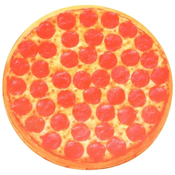 Имитация хитрой 3D подушки Плюшевая подушка Лепешка Забавная пицца Пепперони Нездоровая еда Хипстерский принт Классная подушка для приклада пиццы