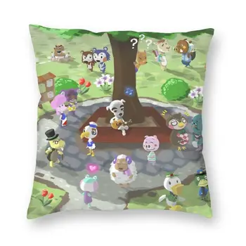 Добро пожаловать в Animal Crossing Чехол для подушки с двусторонним принтом для видеоигр, напольная наволочка для дивана, наволочка на заказ, Декоративная для дома