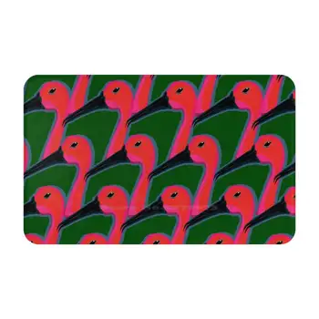 Мягкая подставка для ног Scarlet Ibis Товары для комнаты Ковер Ковровая птица Тропический Красный Ибис Флорида Саншайн Бич Отдых на острове Песчаное животное