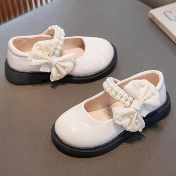 Новая обувь с бантом для Девочек, Платье для Для Детей, Лоферы, Обувь Мэри Джейн Для Девочек, Балетки для Принцесс, Праздничная Обувь для Детей, Школьная