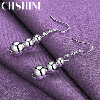 Серьги CHSHINE из стерлингового серебра 925 пробы с тремя шариками, очаровательные ювелирные изделия, женская модная серьга для вечеринок