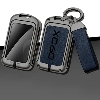 Чехол для автомобильных ключей из цинкового сплава для Volvo XC60 r, защитная сумка для ключей с изящным брелоком, аксессуары для интерьера без ключа