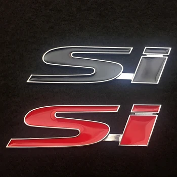 3D Металлические Буквы Для Автомобиля Si Логотип Наклейка На Багажник Передняя Решетка Honda Civic Si Эмблема FA5 2011 2007 Купе 2010 2014 2015 Аксессуары