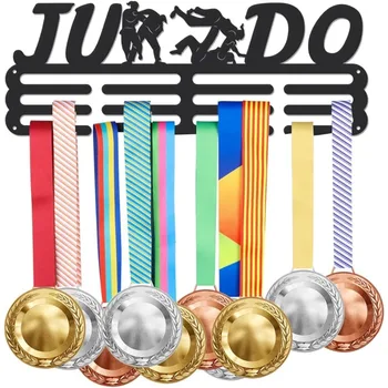 Женская вешалка для медалей по дзюдо, Стеллаж для спортивных медалей на 60+ Медалей, Настенный Держатель для ленты, Декор для вешалки-стойки
