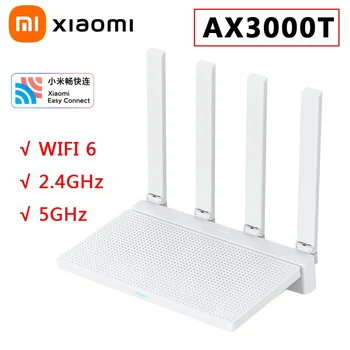 Xiaomi AX3000T Сетчатый Маршрутизатор 3000 Мбит/с 256 Мбит/С WiFi6 Двойная Сеть WAN 2,4/5 ГГц Сигнальная Сеть Qualcomm CPU Ретранслятор Усилитель с Mi Home