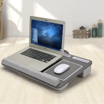 Подходит для 17-дюймового стола для ноутбука с подушкой, регулируемым ковриком для мыши и держателем телефона, подставкой для планшета для компьютера
