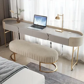 Итальянская мебель для спальни, роскошный столик с поперечной спинкой, съемная задняя планка кровати, ноутбук, прикроватный столик для макияжа