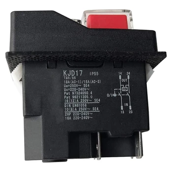 2X электромагнитных выключателя, кнопочные выключатели для садовых инструментов KJD17 220V с 4 контактными клеммами по акции