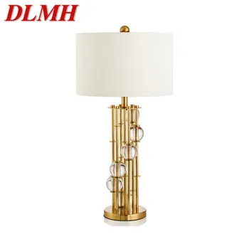 Настольная лампа DLMH Nordic Crystal с современным затемнением, золотая настольная лампа Креативный декор для дома, гостиной, спальни