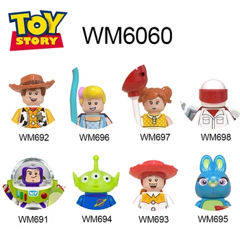 WM6060 Строительные блоки Disney Toy Story Детские игрушки Kawaii мультфильм аниме фигурка мини строительный блок детские подарки на День рождения Игрушка