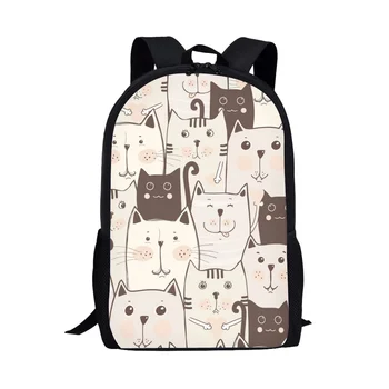 Школьные сумки для студентов с принтом кота из мультфильма, рюкзак для девочек и мальчиков, Женские и мужские повседневные рюкзаки для путешествий, подростковые повседневные рюкзаки