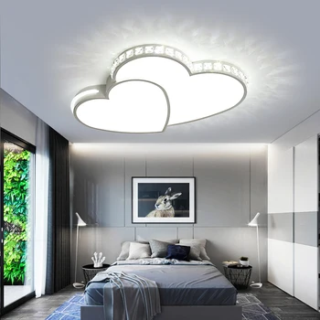 Креативный светодиодный потолочный светильник в форме сердца, заподлицо Монтируемый Светодиодный светильник, Люстра для домашнего декора, Мультяшный светильник для спальни