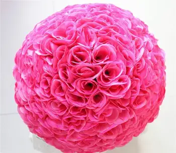 SPR 40 см искусственный шар из цветов розы, свадебное украшение, шар из цветов для поцелуев, доступно 20 цветов, больше размера 4 шт./лот