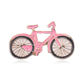 розовая велосипедная брошь модные велосипедные эмалевые булавки