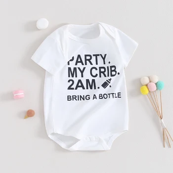 Одежда для новорожденных, Летний комбинезон, боди с короткими рукавами для маленьких мальчиков и девочек, комбинезон, верхняя одежда